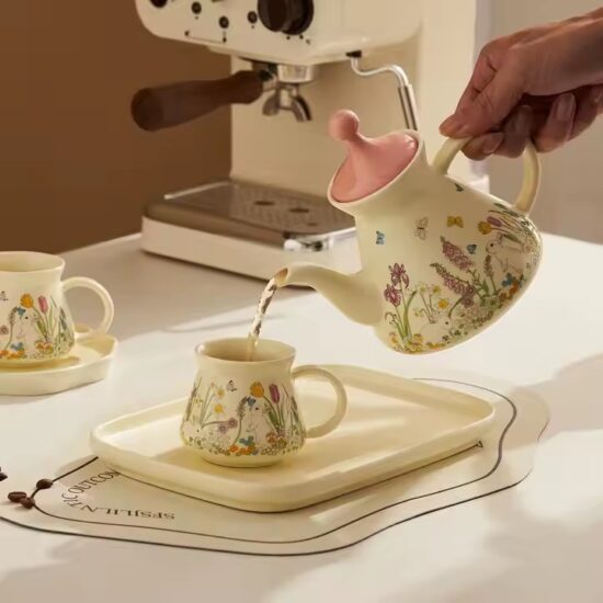 Custom cute ceramic coffee pot with stylish home design