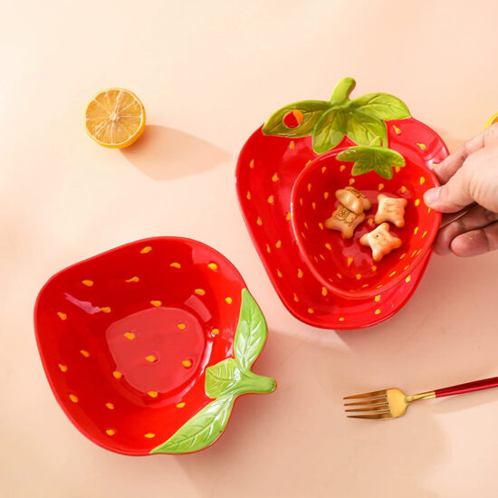 Creative cute cartoon ceramic plates for home dining or giftware