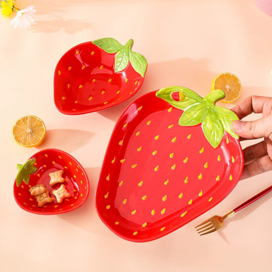Creative cute cartoon ceramic plates for home dining or giftware