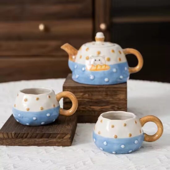 Cute Ceramic Teapot for Daily Home Use