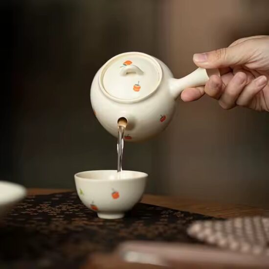 Cute Ceramic Teapot for Daily Home Use