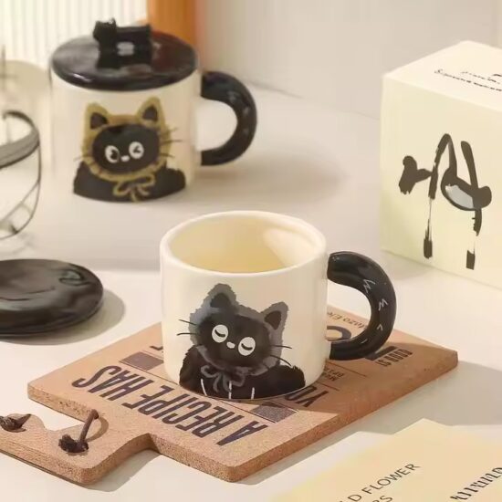 Custom cartoon ceramic mug with cute animal design and creative shape