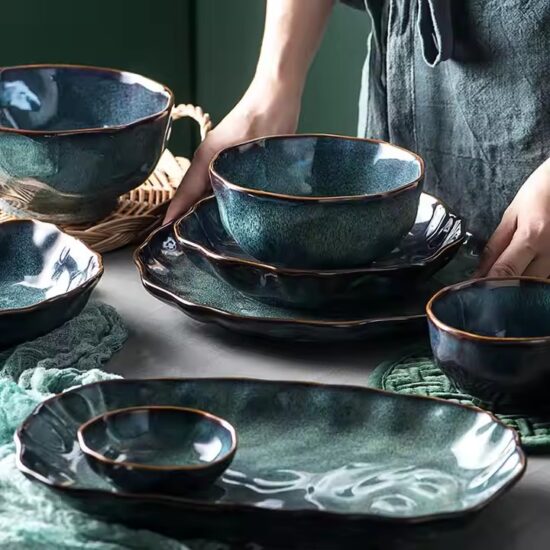 Best-Selling Creative European Style Irregular Ceramic Tableware Set for Home