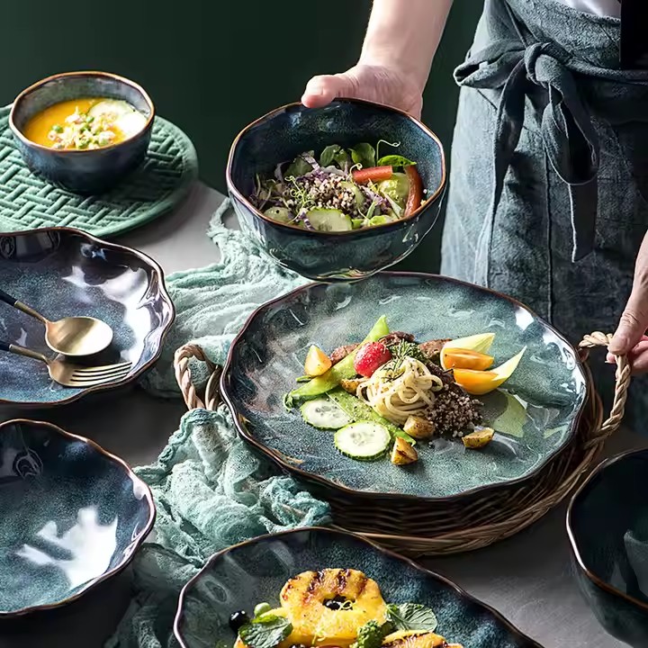 Best-Selling Creative European Style Irregular Ceramic Tableware Set for Home