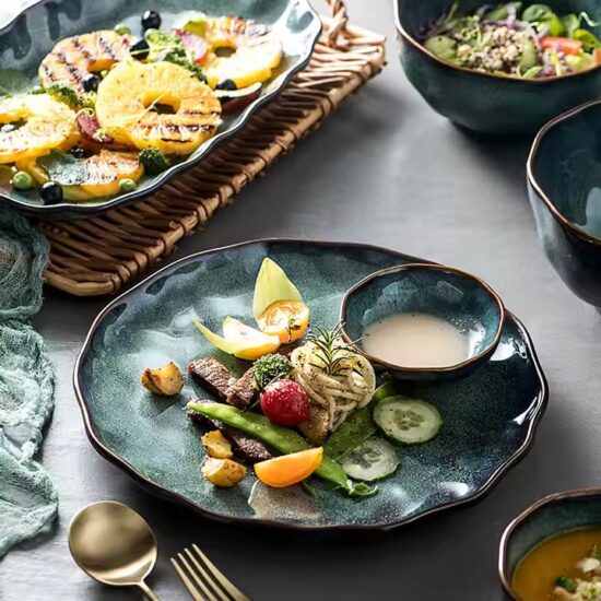 Best-Selling Creative European Style Irregular Ceramic Tableware Set for Home