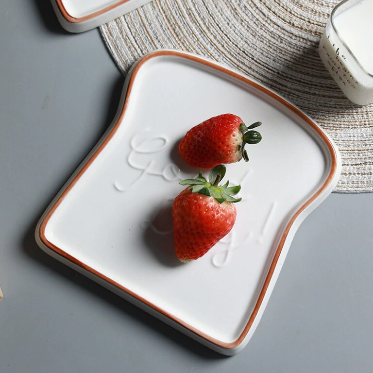 European minimalist ceramic bread plate for café and restaurant tableware
