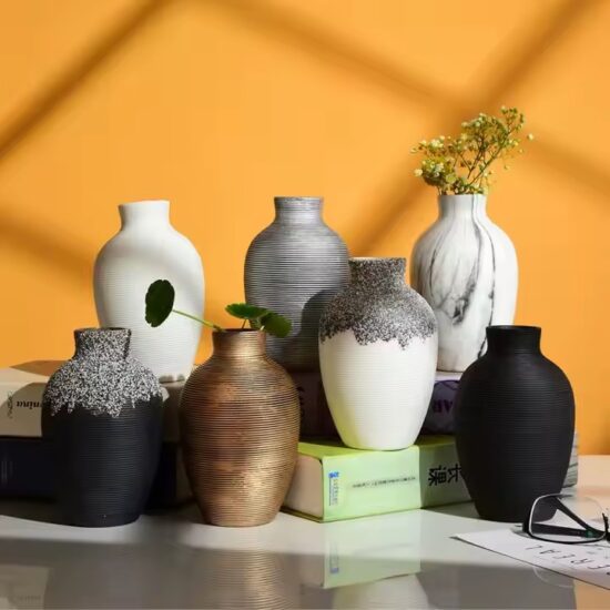 Nordic Modern Ceramic Vase for Office Decoration