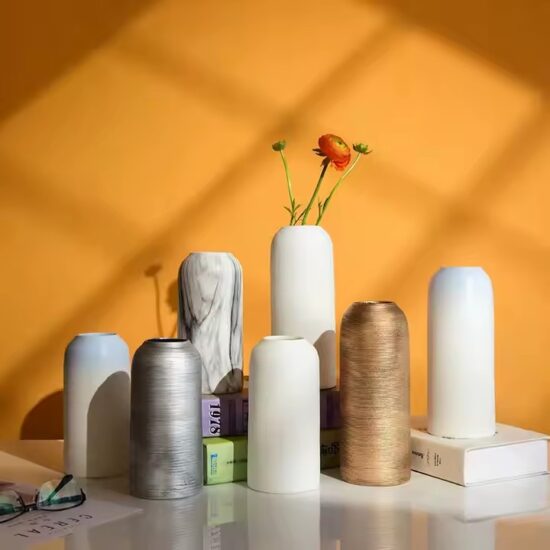 Nordic Modern Ceramic Vase for Office Decoration