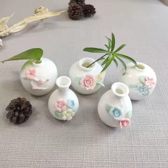 Handmade Luxury Mini Ceramic Vase for Decorative Use

