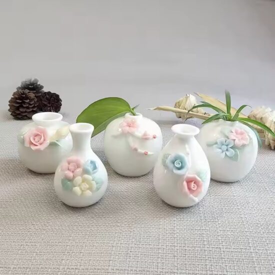 Handmade Luxury Mini Ceramic Vase for Decorative Use

