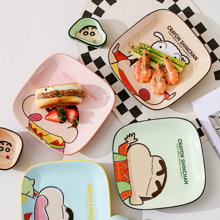 Crayon Shin-chan ceramic square plate for kids dining