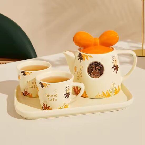 Modern ceramic teapot for home and restaurant tea service