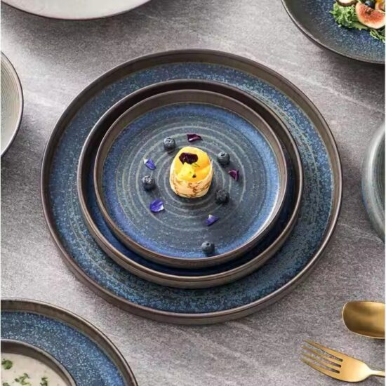 High-quality ceramic dinner plate for hotel and restaurant use