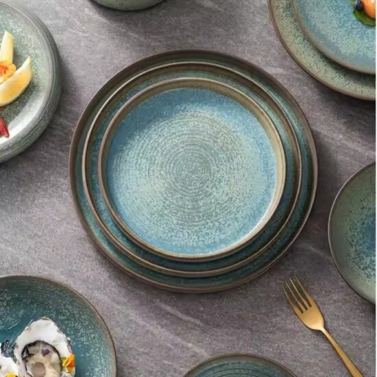High-quality ceramic dinner plate for hotel and restaurant use