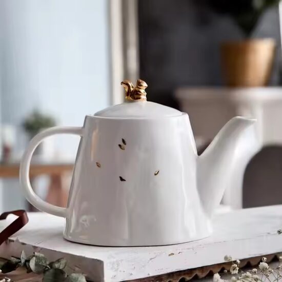Custom Classic Luxury Ceramic Tea Set with Gift Packaging
