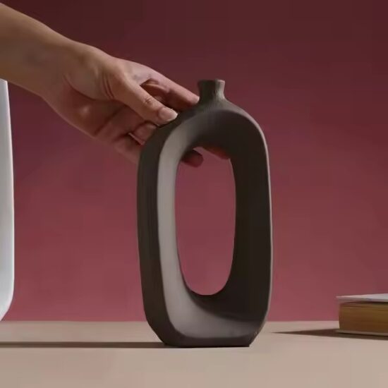 Nordic Minimalist Handmade Ceramic Vase for Modern Interiors