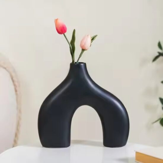 Nordic Minimalist Handmade Ceramic Vase for Modern Interiors