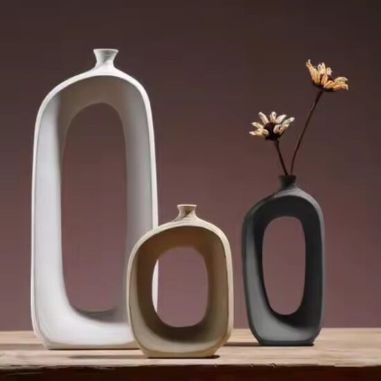 Nordic Minimalist Handmade Ceramic Vase for Modern Interiors