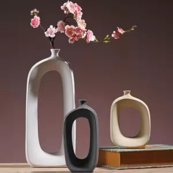 Nordic Minimalist Handmade Ceramic Vase for Modern Interiors
