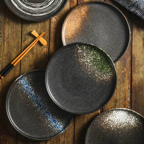 Creative ceramic western dinner plates for upscale dining