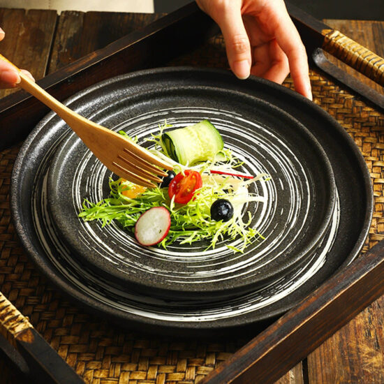 Creative ceramic western dinner plates for upscale dining