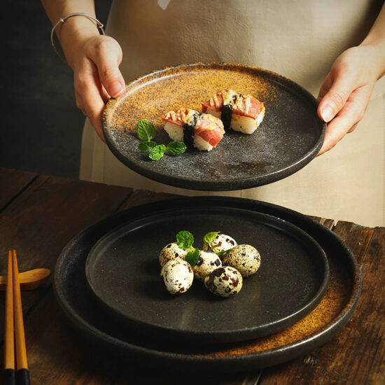 Creative ceramic western dinner plates for upscale dining