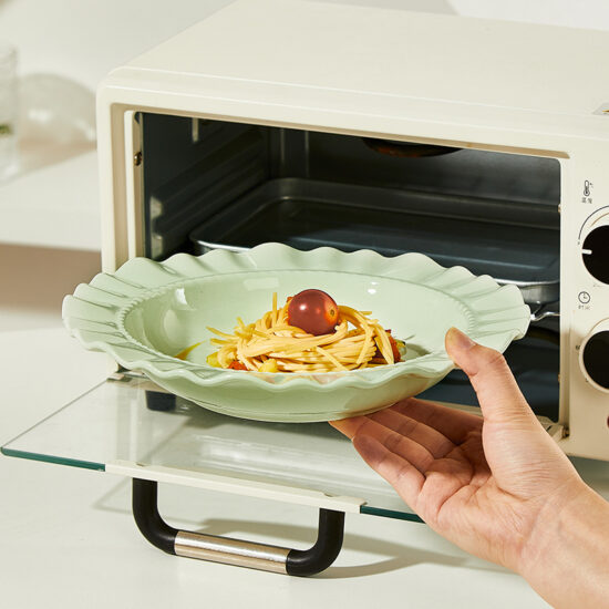 Cream aesthetic ceramic dinner plate for home and lifestyle table settings