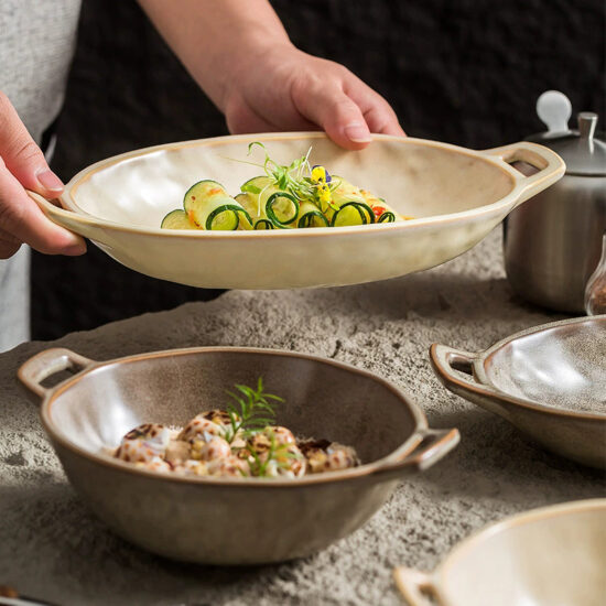 Trendy ceramic dinner plates for stylish home dining