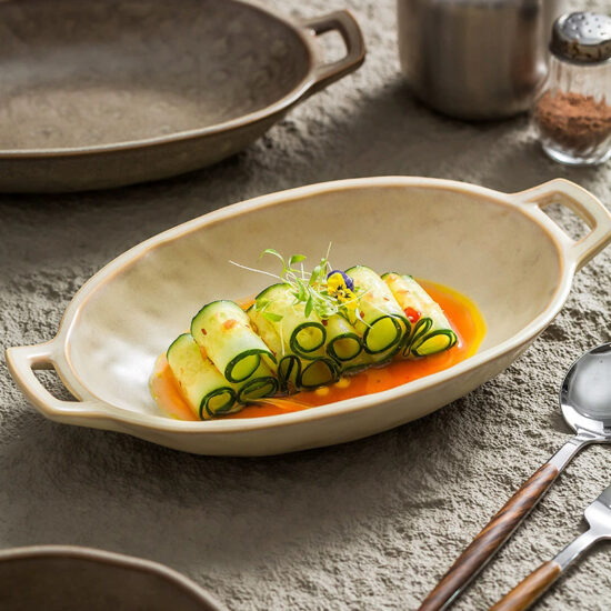 Trendy ceramic dinner plates for stylish home dining