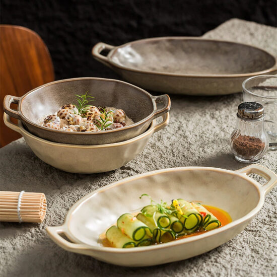 Trendy ceramic dinner plates for stylish home dining