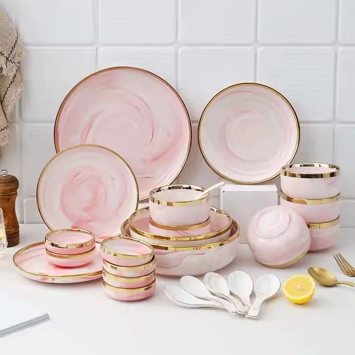 Custom wedding and party ceramic dinnerware set
