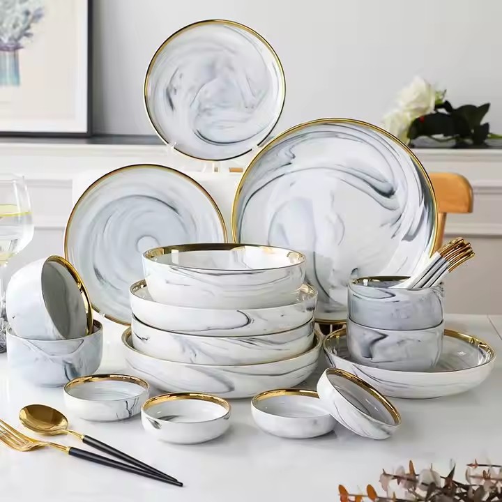 Custom wedding and party ceramic dinnerware set