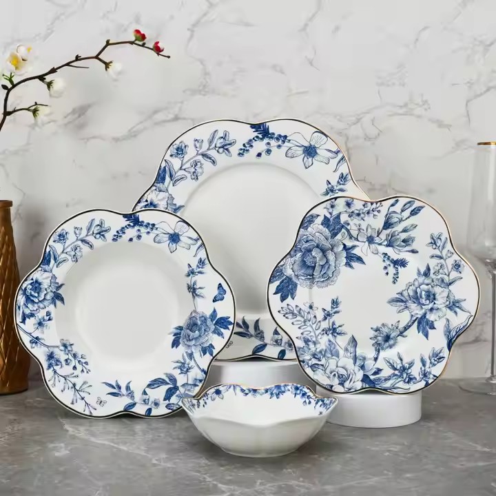 Luxury natural-style ceramic wedding dinnerware set