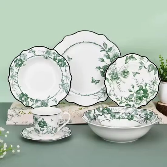 Luxury natural-style ceramic wedding dinnerware set
