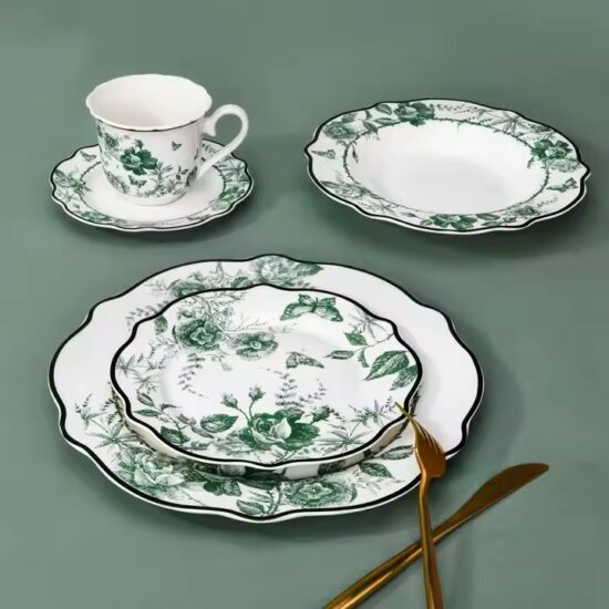 Luxury natural-style ceramic wedding dinnerware set