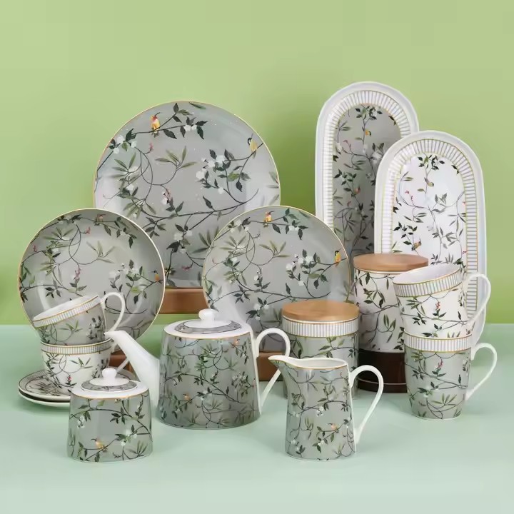 Luxury natural-style ceramic wedding dinnerware set