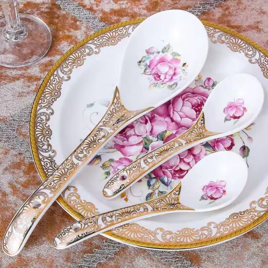 Luxury wedding ceramic dinnerware set for upscale table settings