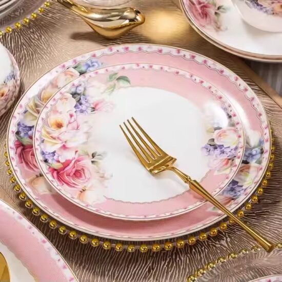 Luxury wedding ceramic dinnerware set for upscale table settings