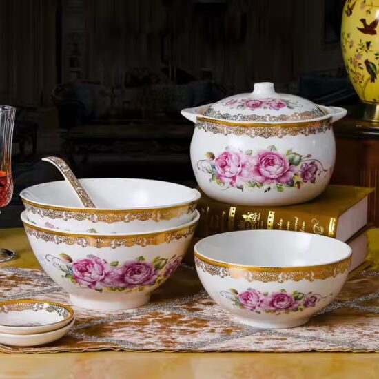 Luxury wedding ceramic dinnerware set for upscale table settings