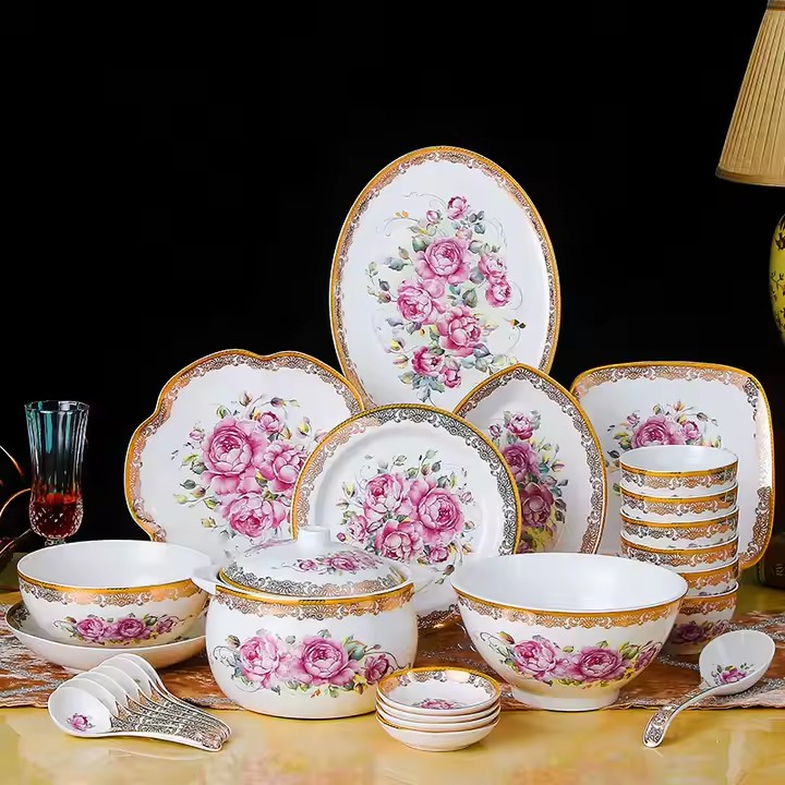 Luxury wedding ceramic dinnerware set for upscale table settings