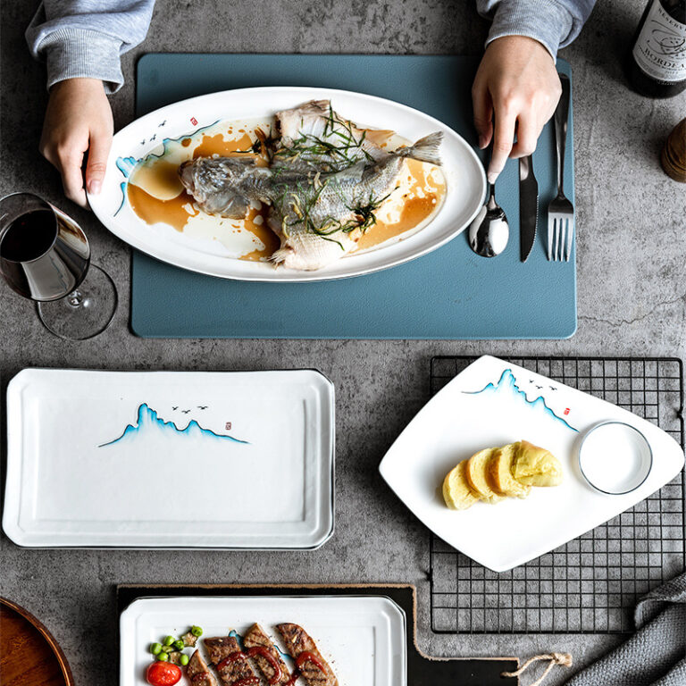 New ceramic steamed fish plate for restaurants