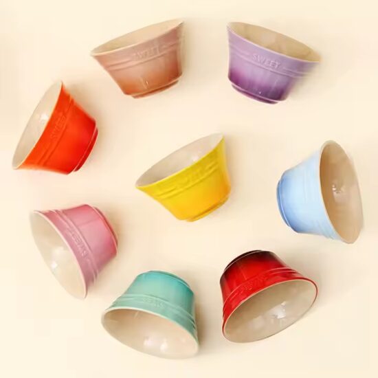 Luxury ceramic bowl with creative and unique design, suitable for high-end tableware suppliers