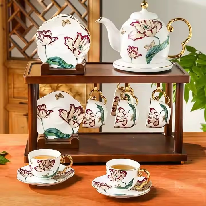 Chinese Style Ceramic Teapot Set for Wholesale with Elegant Design