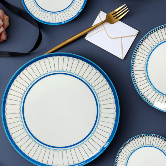 Luxury ceramic steak plate with elegant design for fine dining