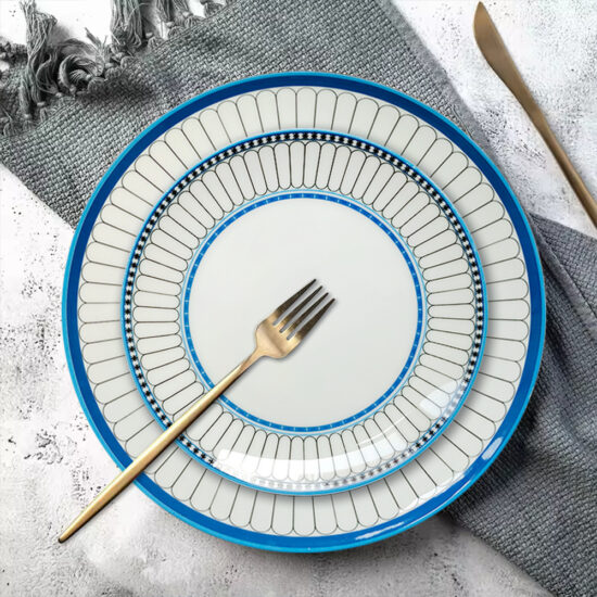 Luxury ceramic steak plate with elegant design for fine dining