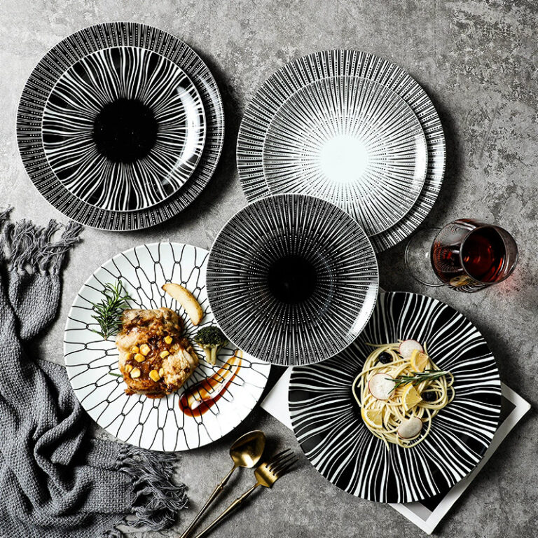 Creative ceramic Western dinner plate for steak and pasta dishes