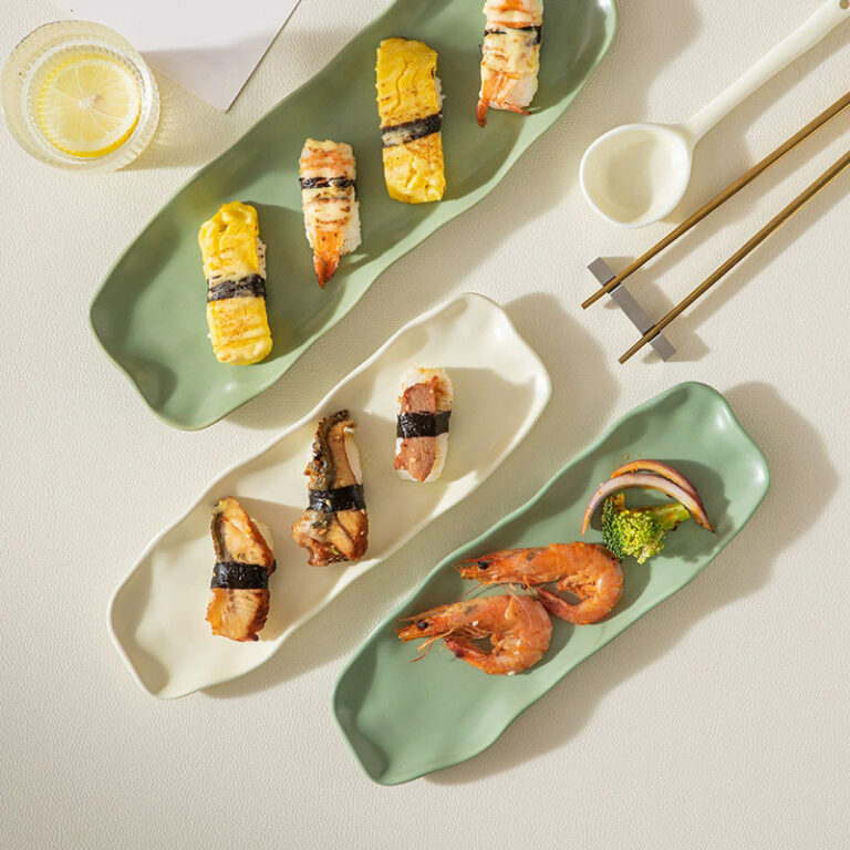 Creative Japanese-style ceramic sushi plate for home and restaurant