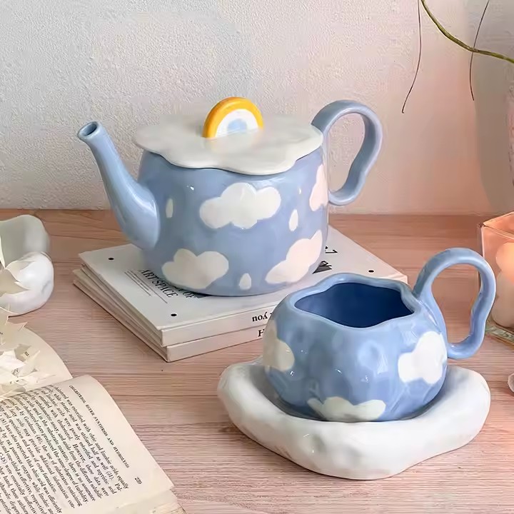 Creative Modern Ceramic Teapot for Household Use