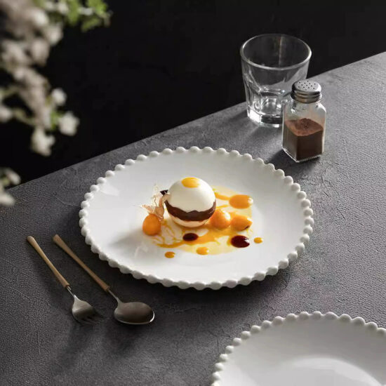 Vintage ceramic dessert plate for Western dining and home use