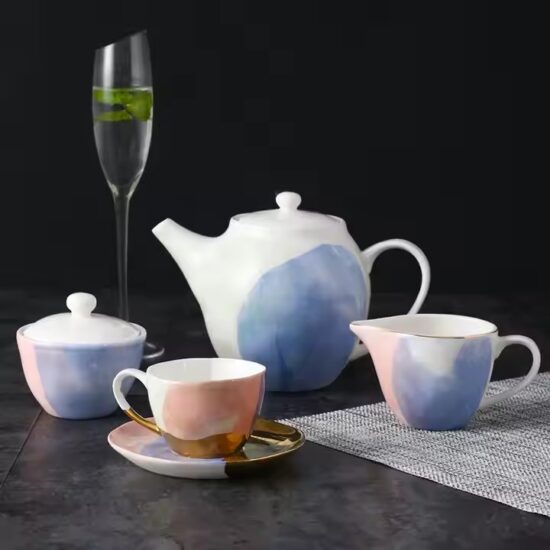 High-Quality Vintage Floral Ceramic Teapot for Home & Gift